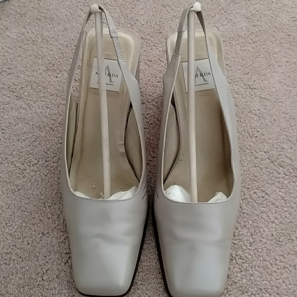 Anne Klein slingback heeled sandals.
